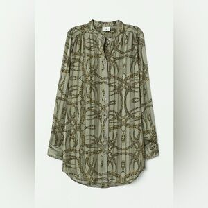 Richard Allen X H&M Designer Collab Patterned Top/Shirt/Blouse Sz US 4P